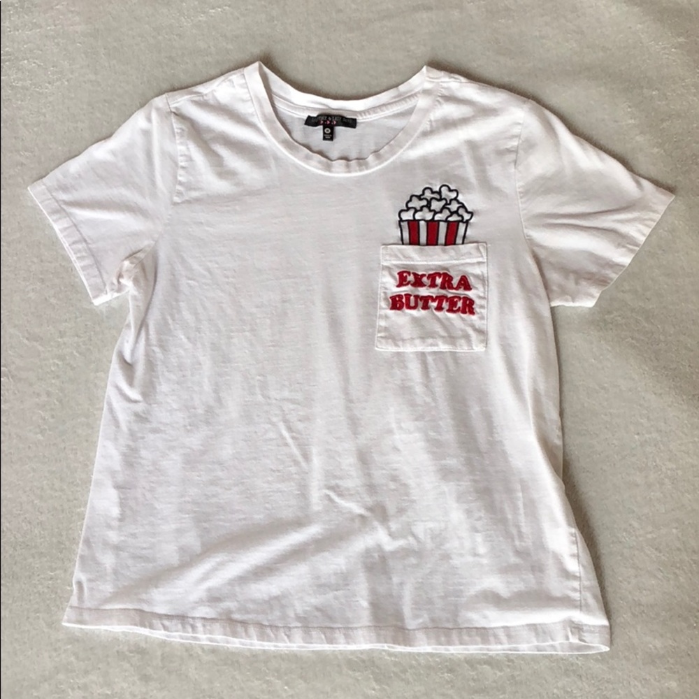 White Popcorn Tee